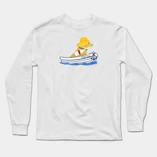 Nautical Preppy Yellow Lab Aboard The Salty Dog Long Sleeve T-Shirt